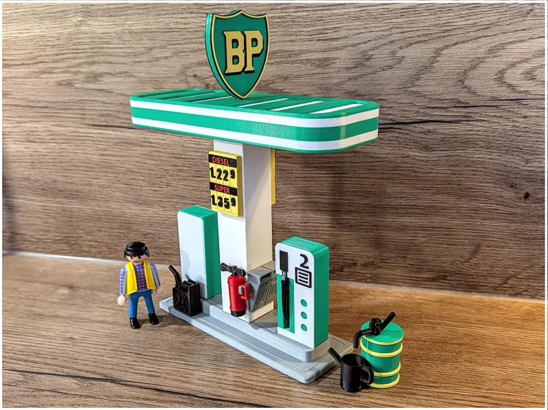 BP-Tankstelle mit Zubehör für Playmobil