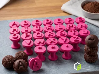 Carimbo Alfabeto para Brigadeiro Stamps Alphabet