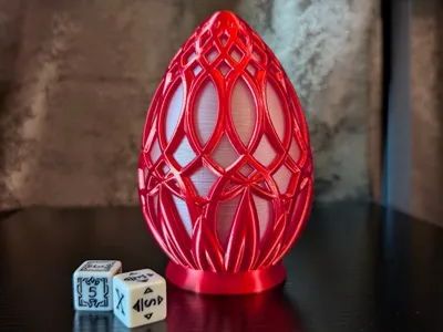 Ornamented Fire Dragon Egg Dice Cup and Mood Light