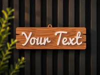 Customizable Sign without Heart – Center Mounting Hole