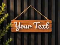 Customizable Sign without Heart – Dual Side Mounting Holes