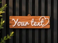Customizable Sign with Heart – Center Mounting Hole