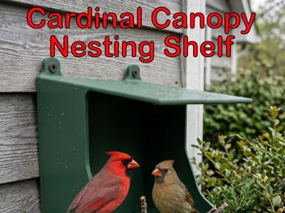 Cardinal Canopy Nesting Shelf  (for Robins too!)