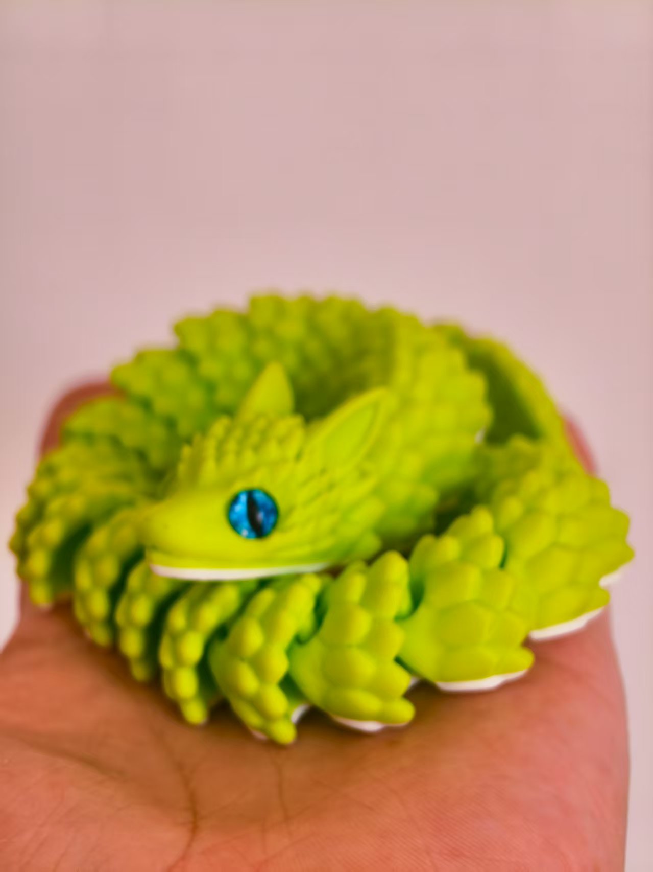 Miniatura 2 do modelo 3D 8MM贴片蛇宝宝，玩具，无需支撑MINI可打