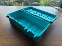 PLA - rugged-box-5x2x9U, non-stacking - No Hinge Stops