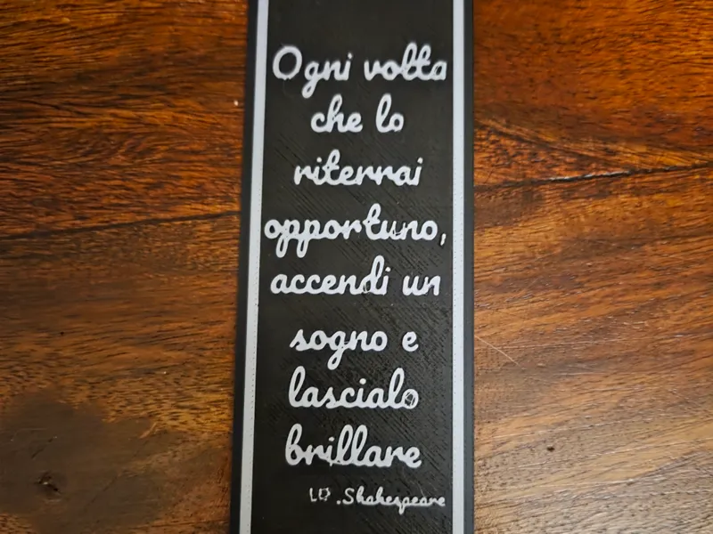 segnalibro frase Shakespeare