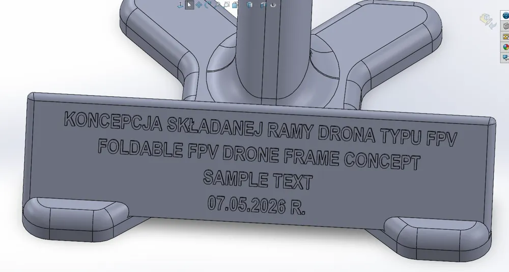 FPV Drone Stand with Custom Name Plate - Free 3D Print Model - MakerWorld