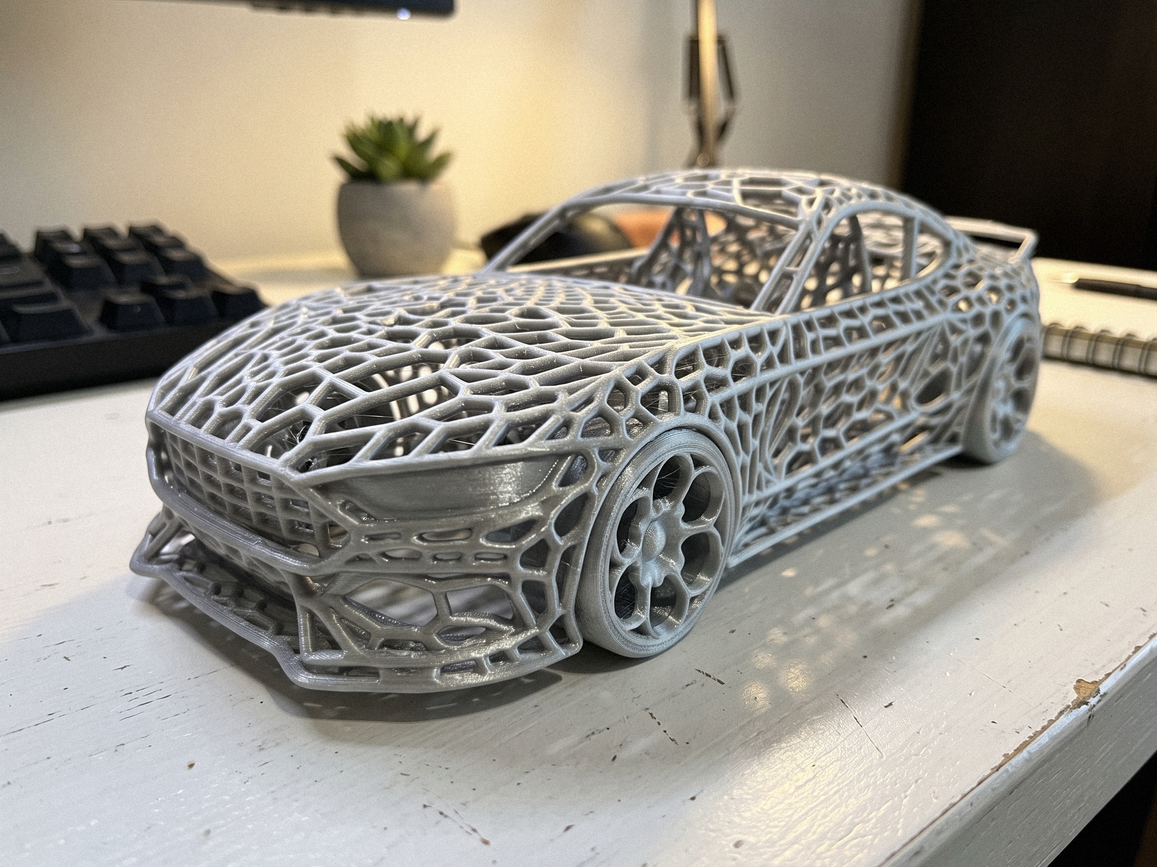 Voronoi Mustang – 3D Printable Sports Car Model - 1