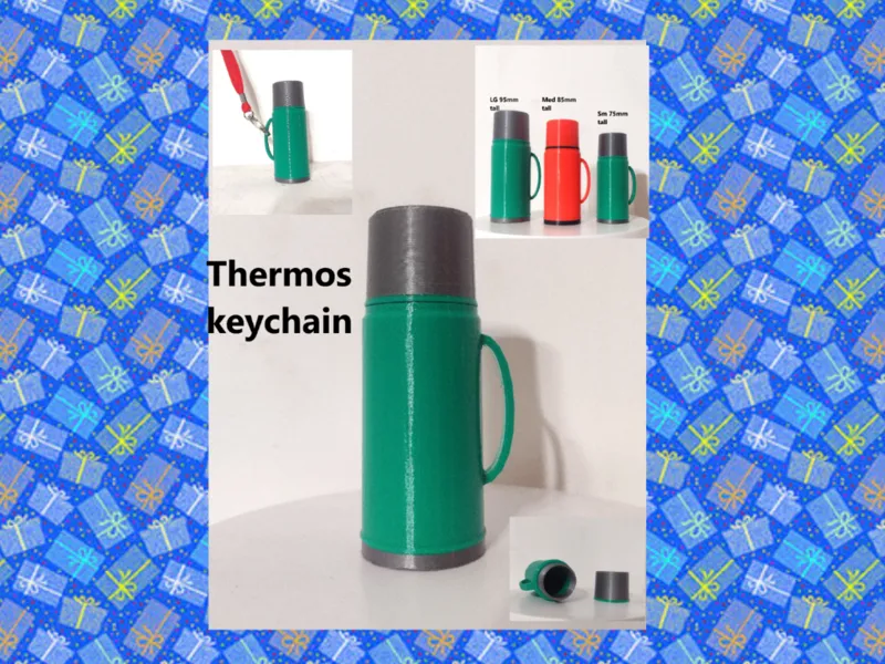 Keychain Thermos with storage