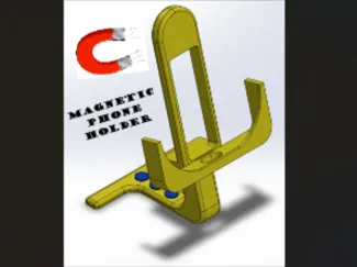 Magnetic Phone Stand with Cable Slot