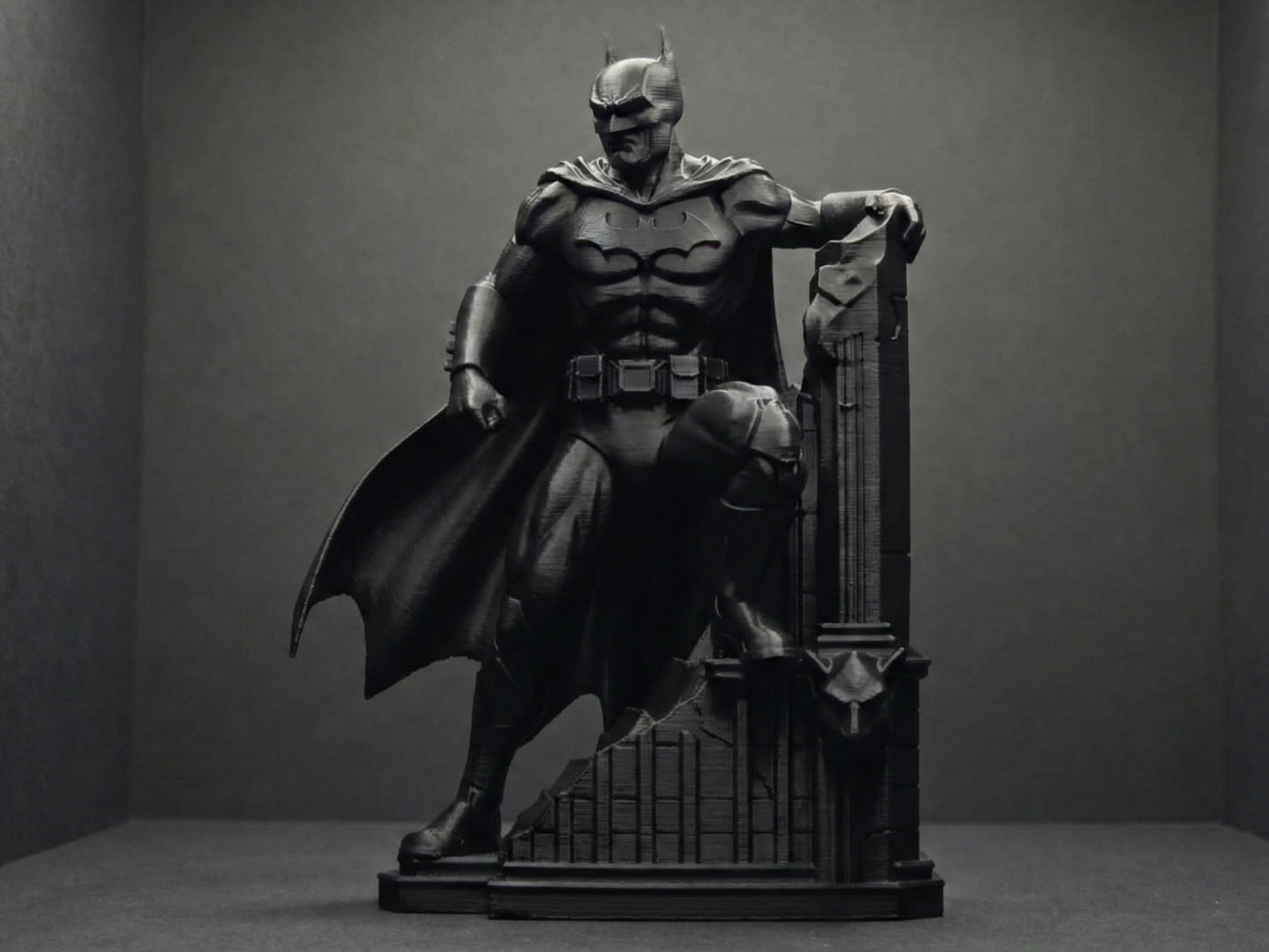 Batman auf Trümmer Podest