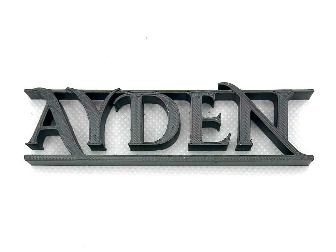BoldName Custom Nameplate – Ayden Edition