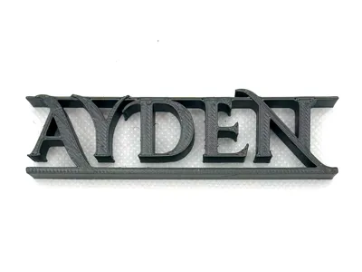 BoldName Custom Nameplate – Ayden Edition