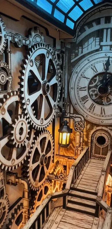 Steampunk Clock Room - Book Nook view 3