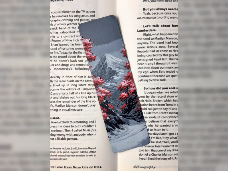 Road to Sakura mountain bookmark