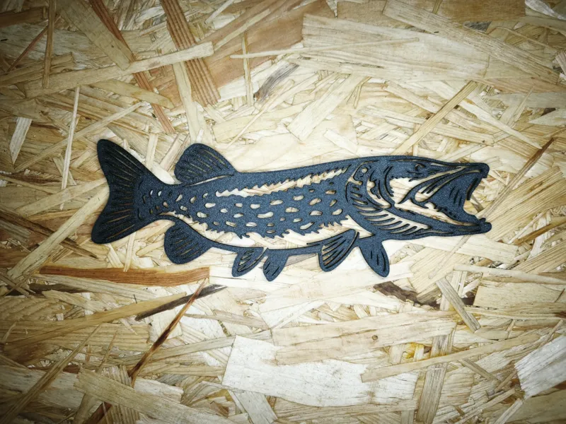 Pike fish wall art