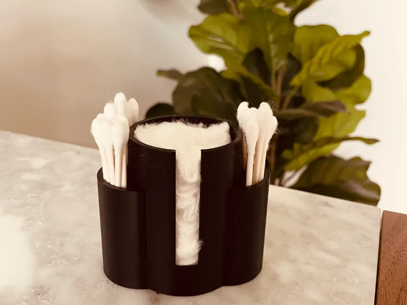 Minimalist, Modern Cotton Swabs & Pads Organizer