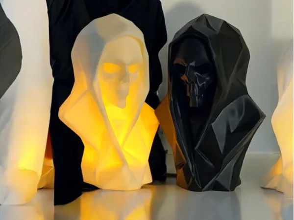 Buste faucheuse lumineux - déco gothique