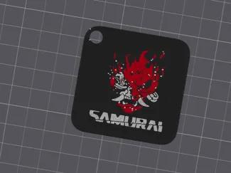 CuberPunk Samurai Keychain