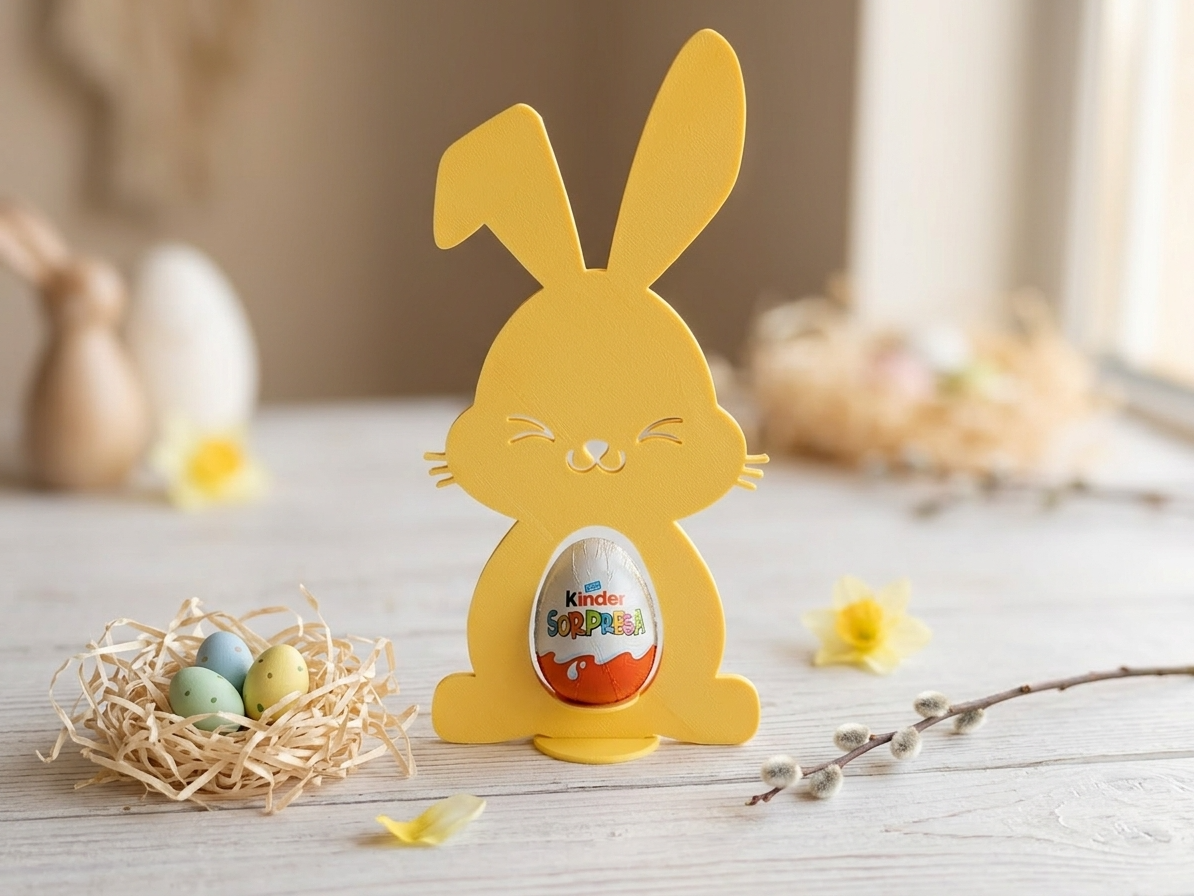 Easter Bunny Kinder Egg Holder - Cute Stand