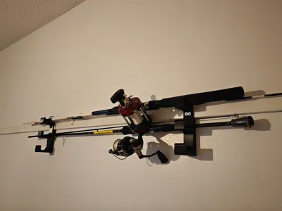 Wall-Mounted Fishing Rod Holder