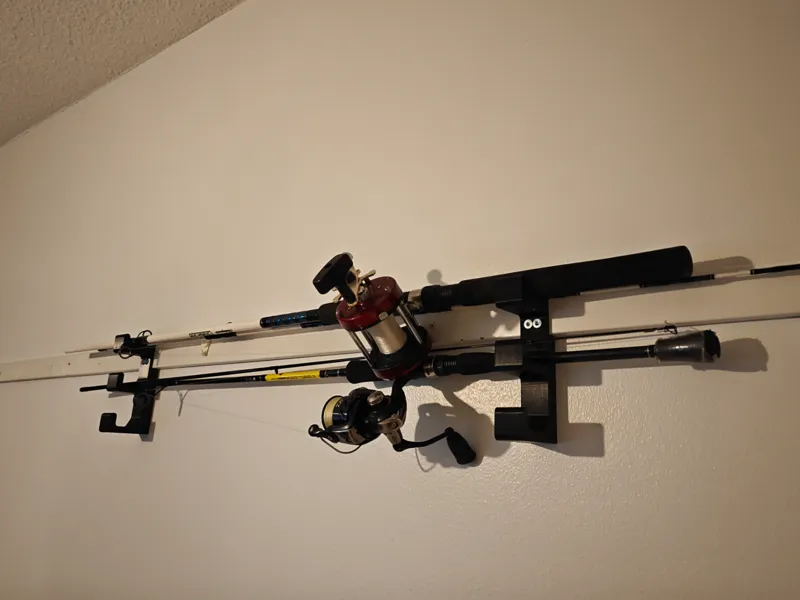 Wall-Mounted Fishing Rod Holder