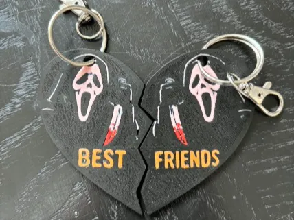 Ghostface best friend keychain