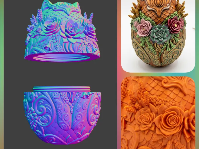 Surprise Box a Dragon Cat Egg with Flowers