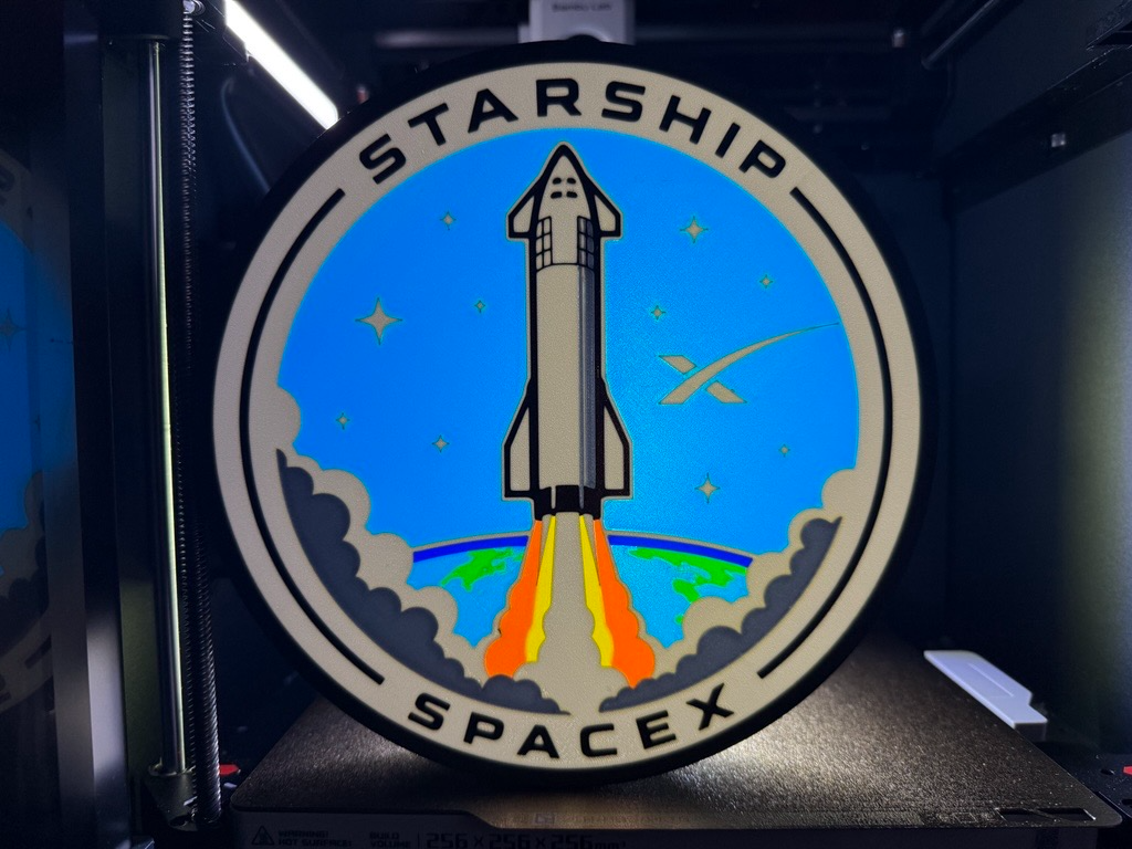 SpaceX Starship Mission Patch Light Box
