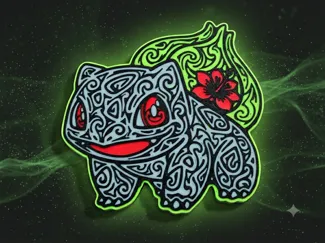 Bulbasaur Fan Art - Ornamental Nature Relief