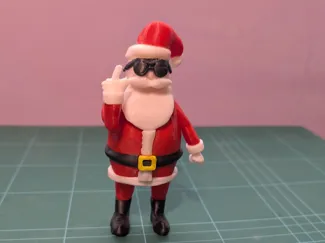 Bad Santa giving the finger