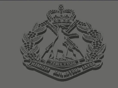 Royal Australian Regiment Reverse Stamp