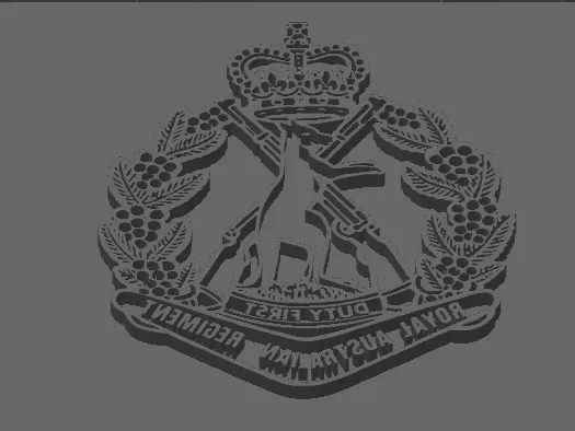 Royal Australian Regiment Reverse Stamp