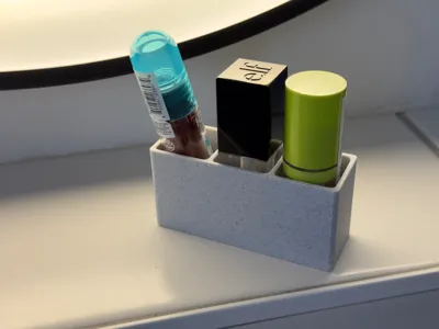 Elegant 3-Compartment Lip Gloss Organizer