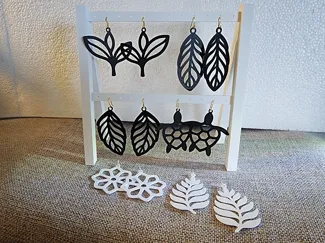 Boho Nature Earrings | Leaf & Turtle Set