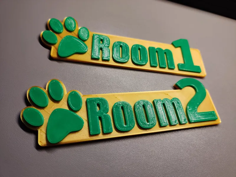 Cute room number/name plate for kids