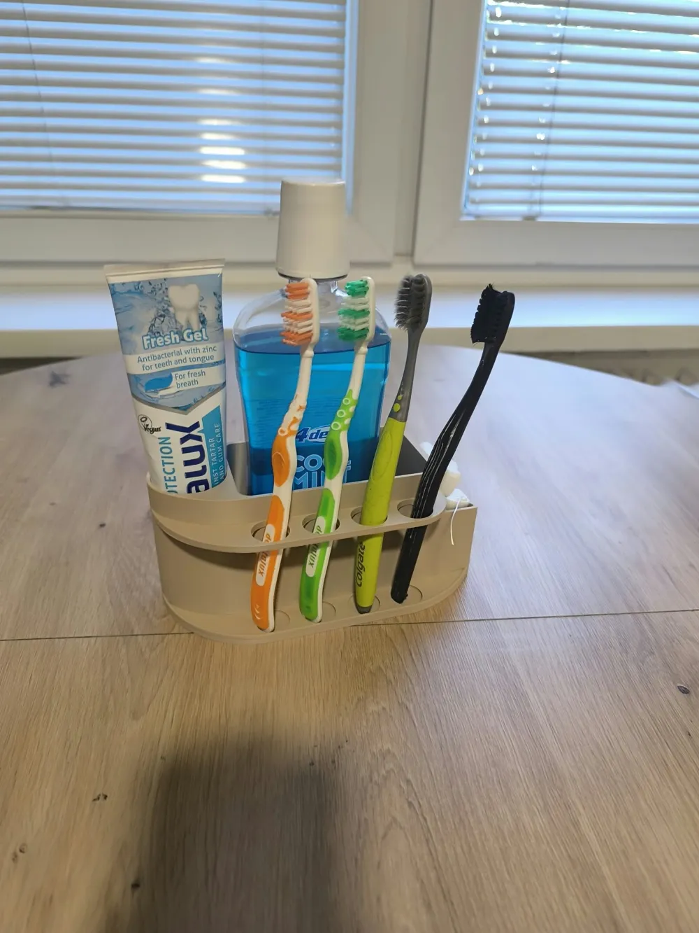 Hot Toothbrush Toothpaste Add All-in-One Toothbrush & Mouthwash Organizer - Free 3D Print Model ...