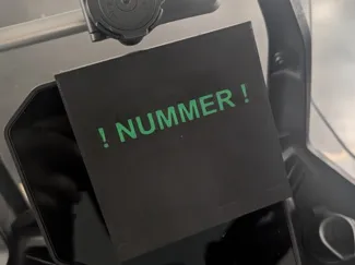 "Nummer" Schild, Wechselschilder Erinnerung