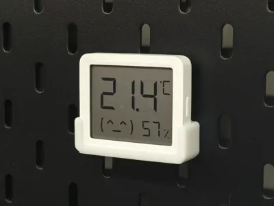 Xiaomi Temperature and Humidity Meter 3 mini IKEA SKADIS pegboard mount (5mm thickness)