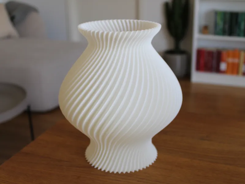 Spiral Wave Organic Vase - Minimalist Home Decor