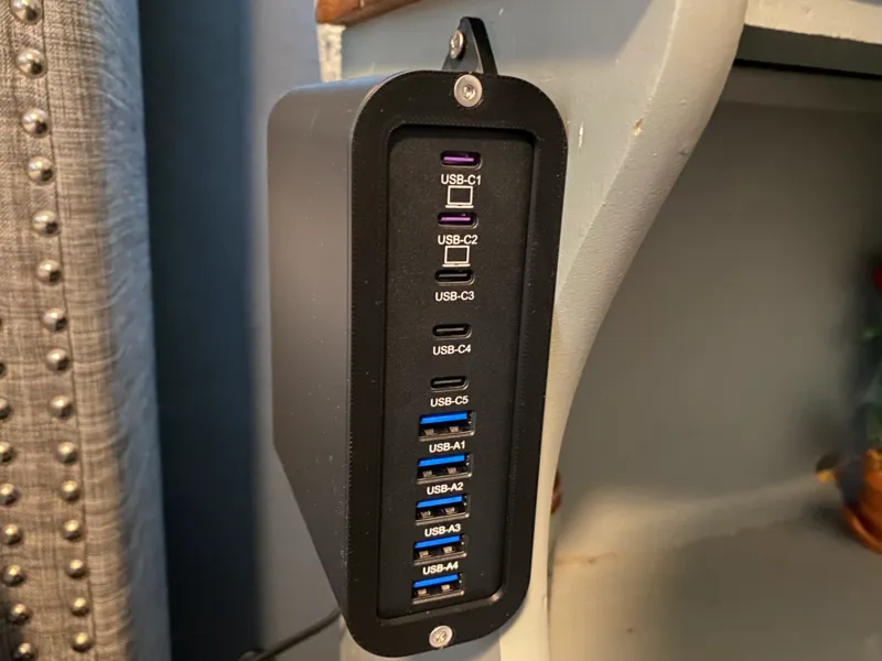 Desk/Nightstand Mountable Charging Station 