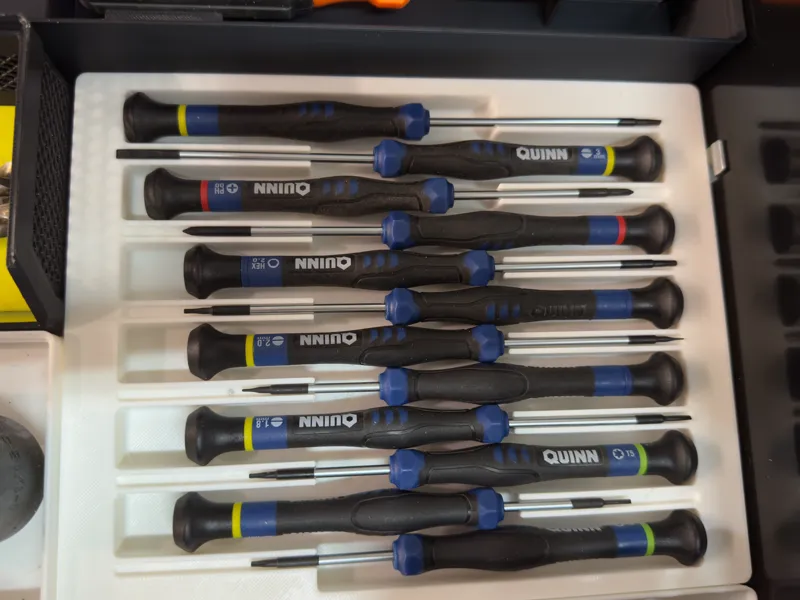 Gridfinity: QUINN Precision Screwdriver Set
