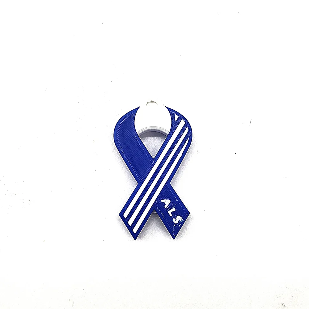 ALS Awareness Keychain - Free 3D Print Model - MakerWorld