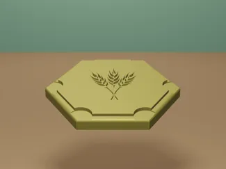 Catan 3d Simplified Grain Hex