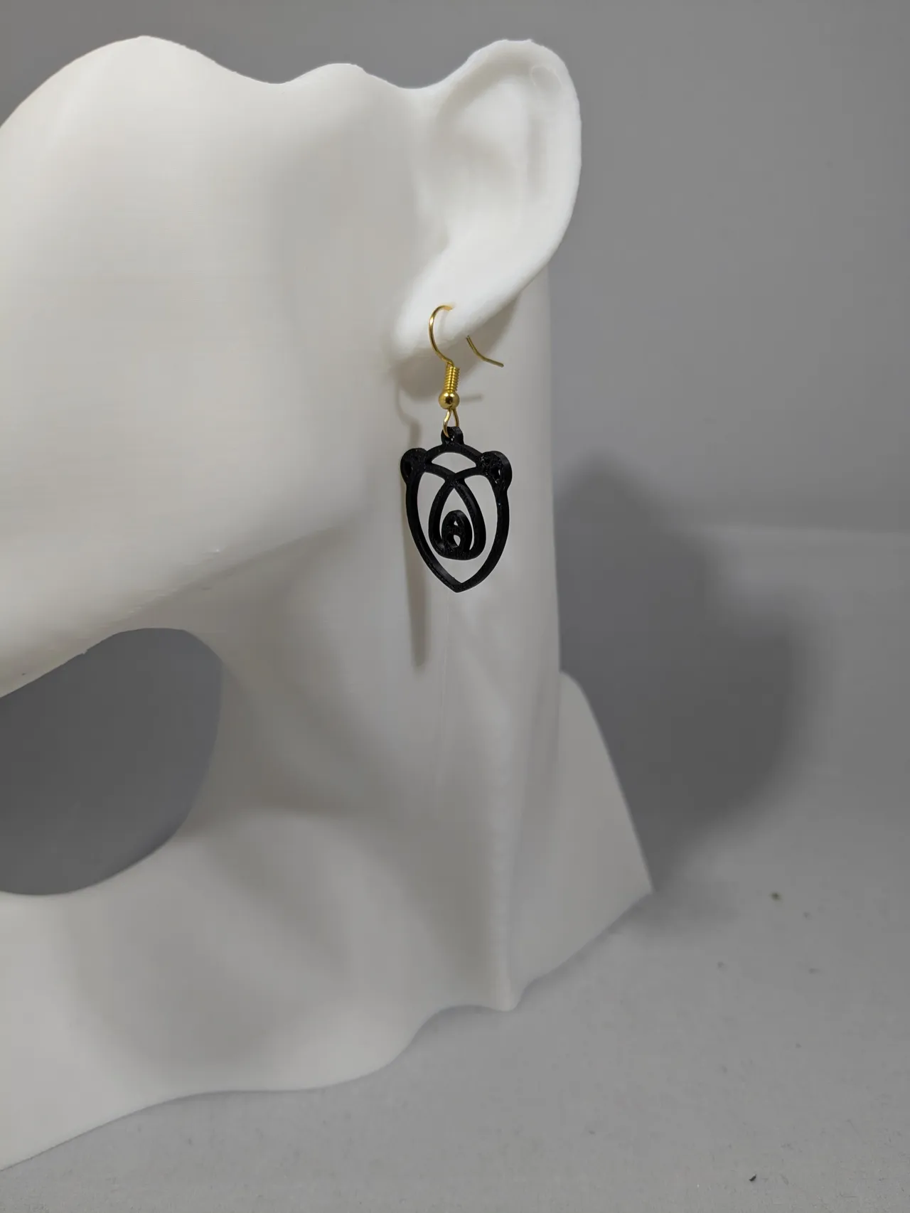 Bear earrings view 3