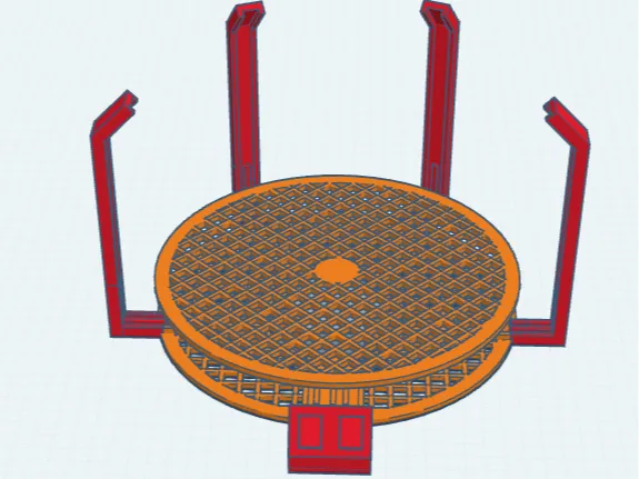 rotating base with UV light
