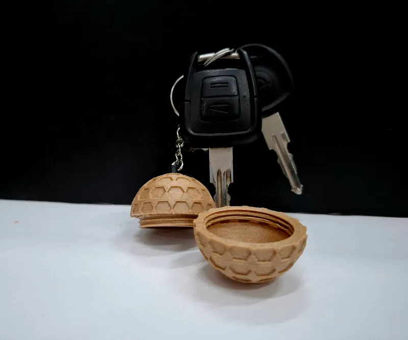 Keychain secret stash Christmas ball honeycomb 