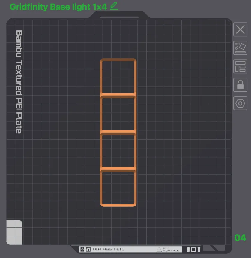 Gridfinity base light all sizes editable in fusion by RP-Design ...