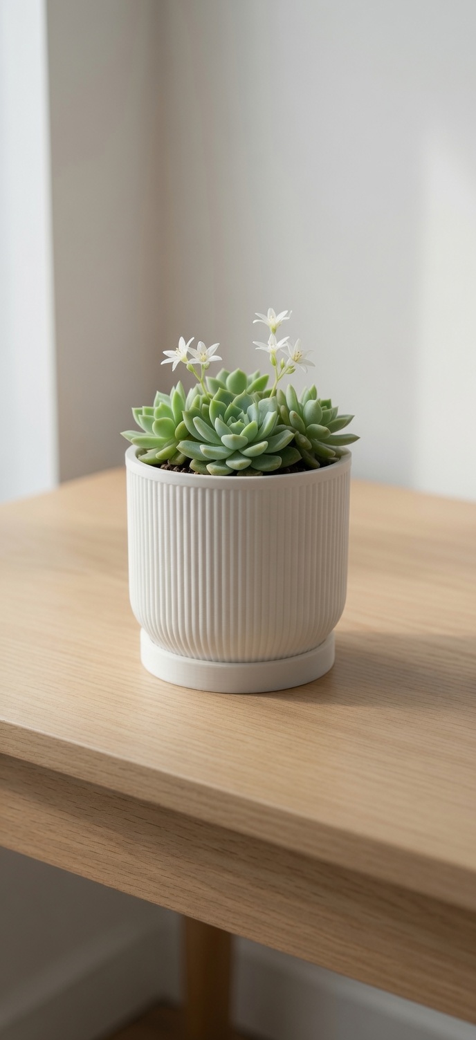 Miniatura 2 do modelo 3D Modern Ribbed Planter