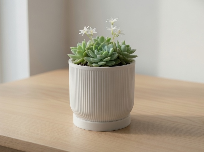 Modern Ribbed Planter